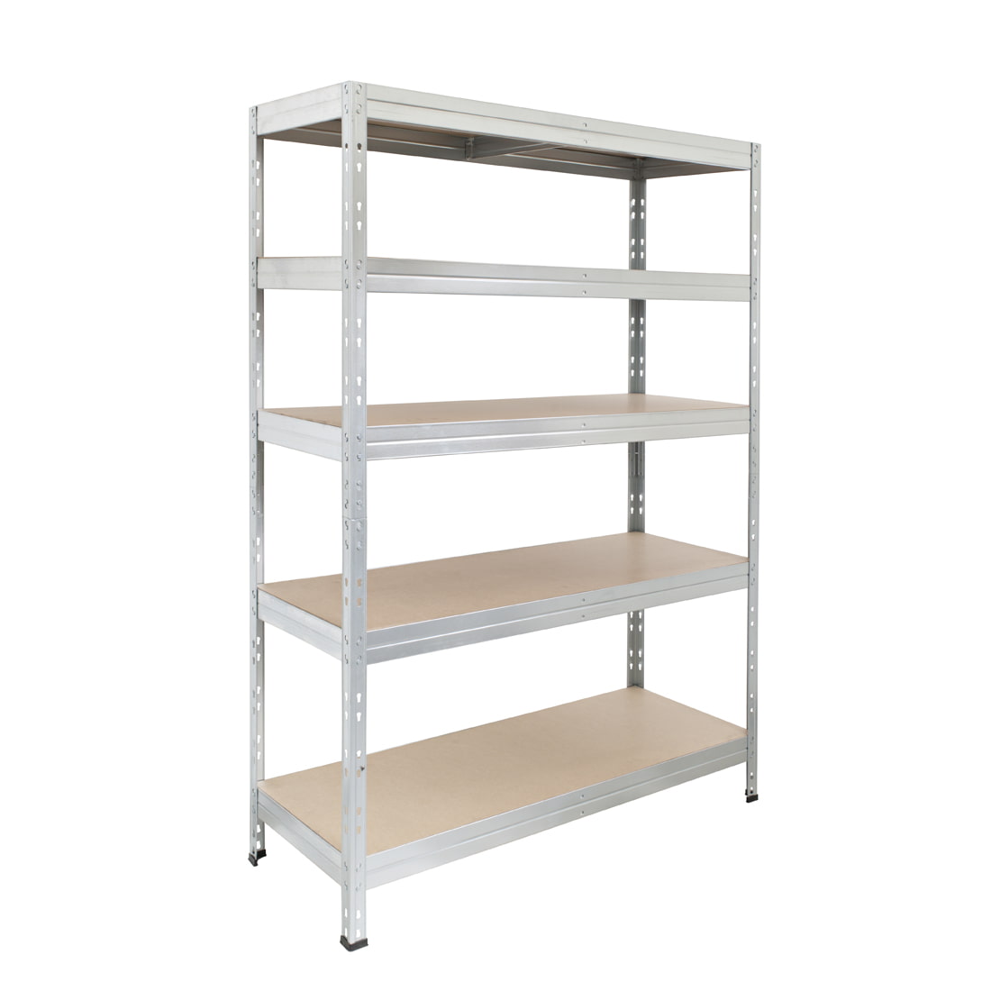 Schwerlastregal RIVET 180x120x60cm, 5 HDF-Platten, verzinkt