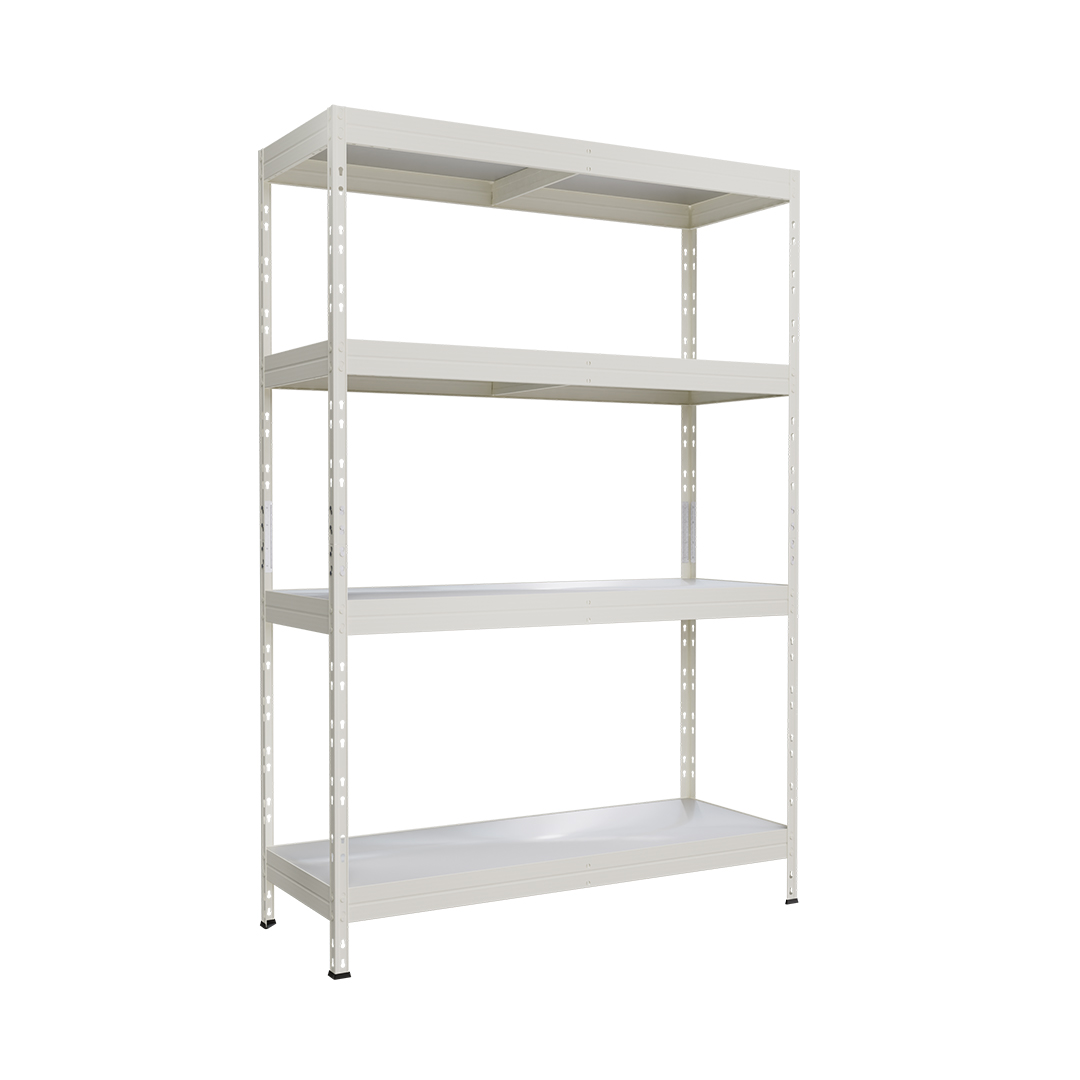 Schwerlastregal Metallregal RivetGreen L, 180x120x45cm mit HDF-Platten