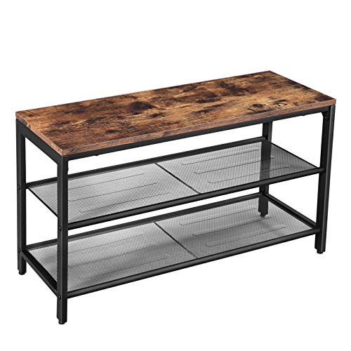 Schuhbank Industrial, 2 Gitterablagen, 90kg, 44.5x80x30cm