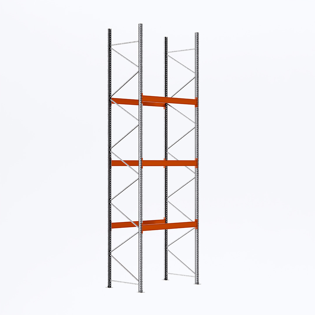 Palettenregal|Grundregal|600x185x110-3 Ebenen|1 felder