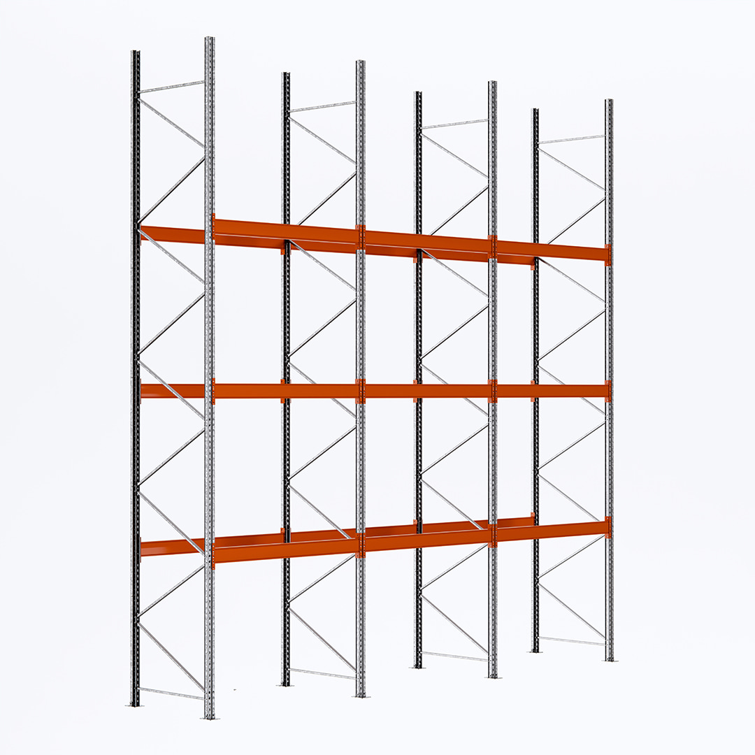 Palettenregal|Grundregal|400x270x110-3 Ebenen|3 felder