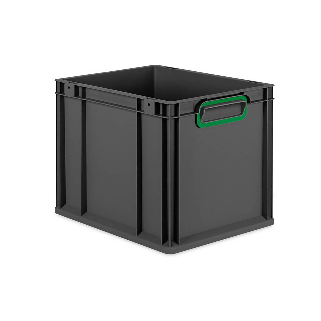 Eurobox NextGen 2.0 Cycle - Griffe geschlossen - Grün - 400 x 300 x 320 mm  - Anthrazit