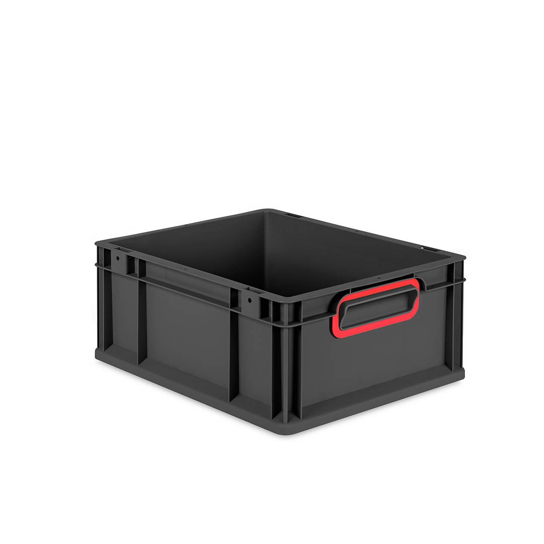 Eurobox NextGen 2.0 Cycle - Griffe geschlossen - Rot - 400 x 300 x 170 mm  - Anthrazit