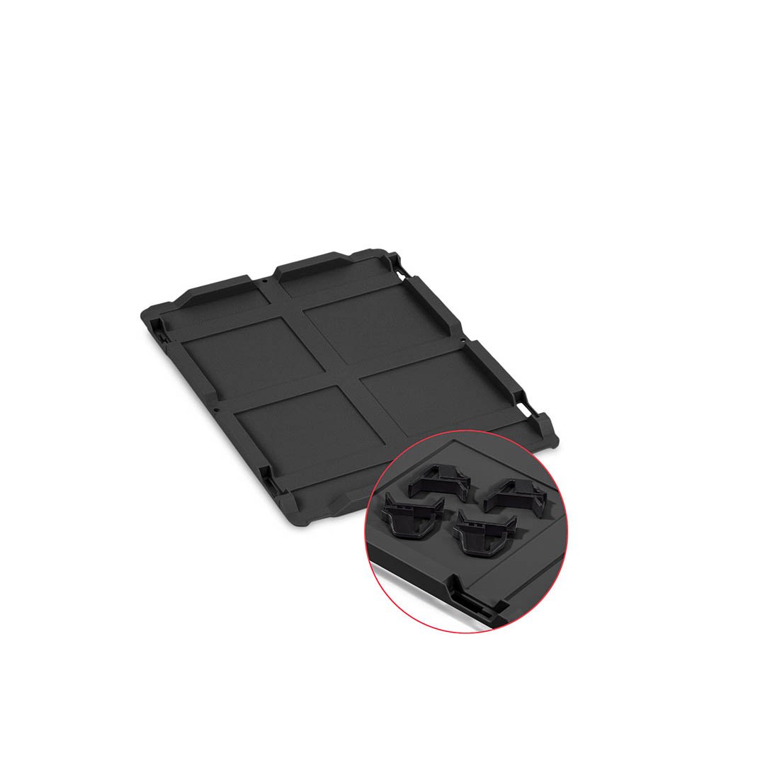 Auflagedeckel-Set Eurobox NextGen 2.0 Cycle, 400x300 mm, inkl. 4 Schiebeschnappverschlüsse rot