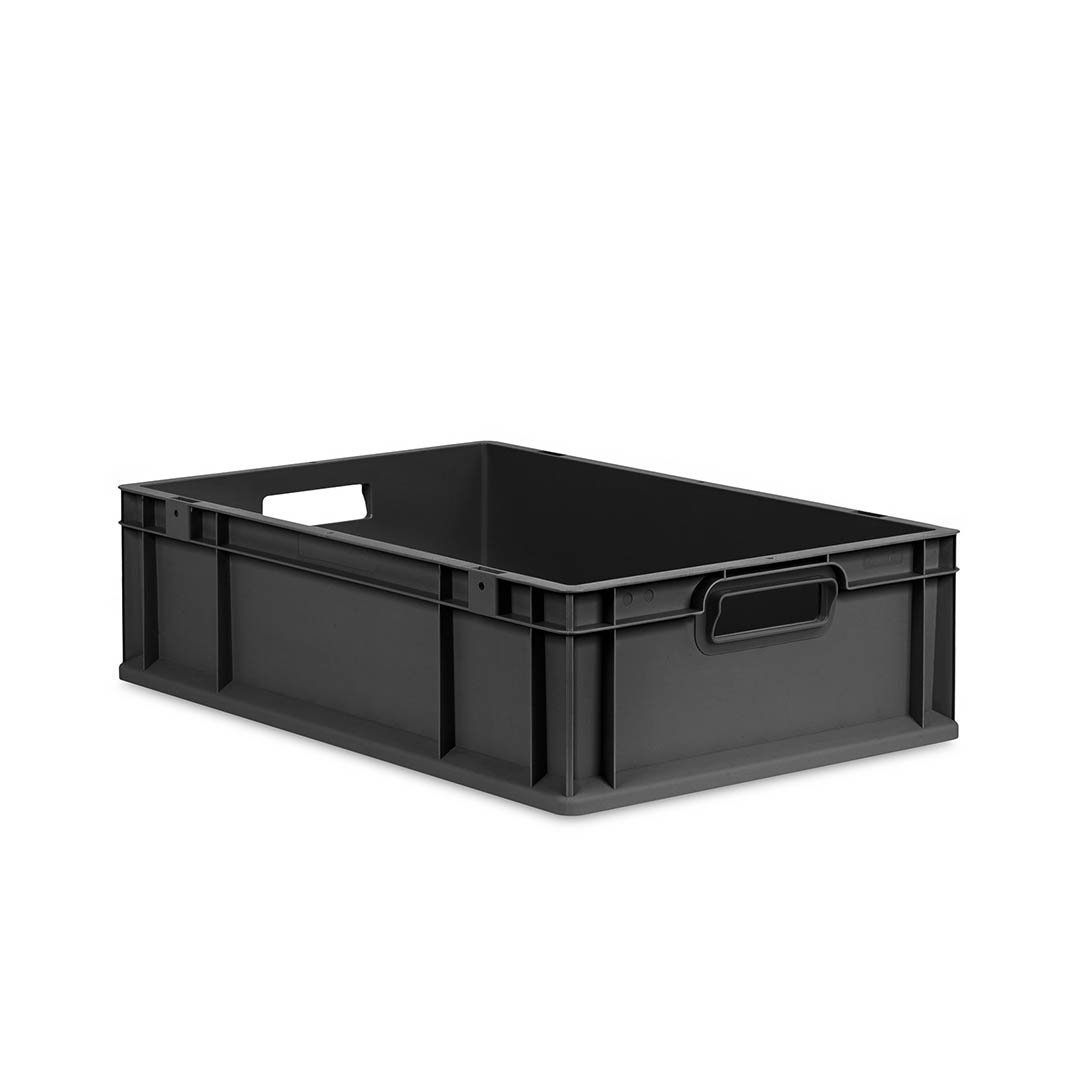 5er Set - Eurobox Next Gen 2.0 Cycle - Stapelbehälter mit offenen Griffen - 600 x 400 x 170 mm - Anthrazit