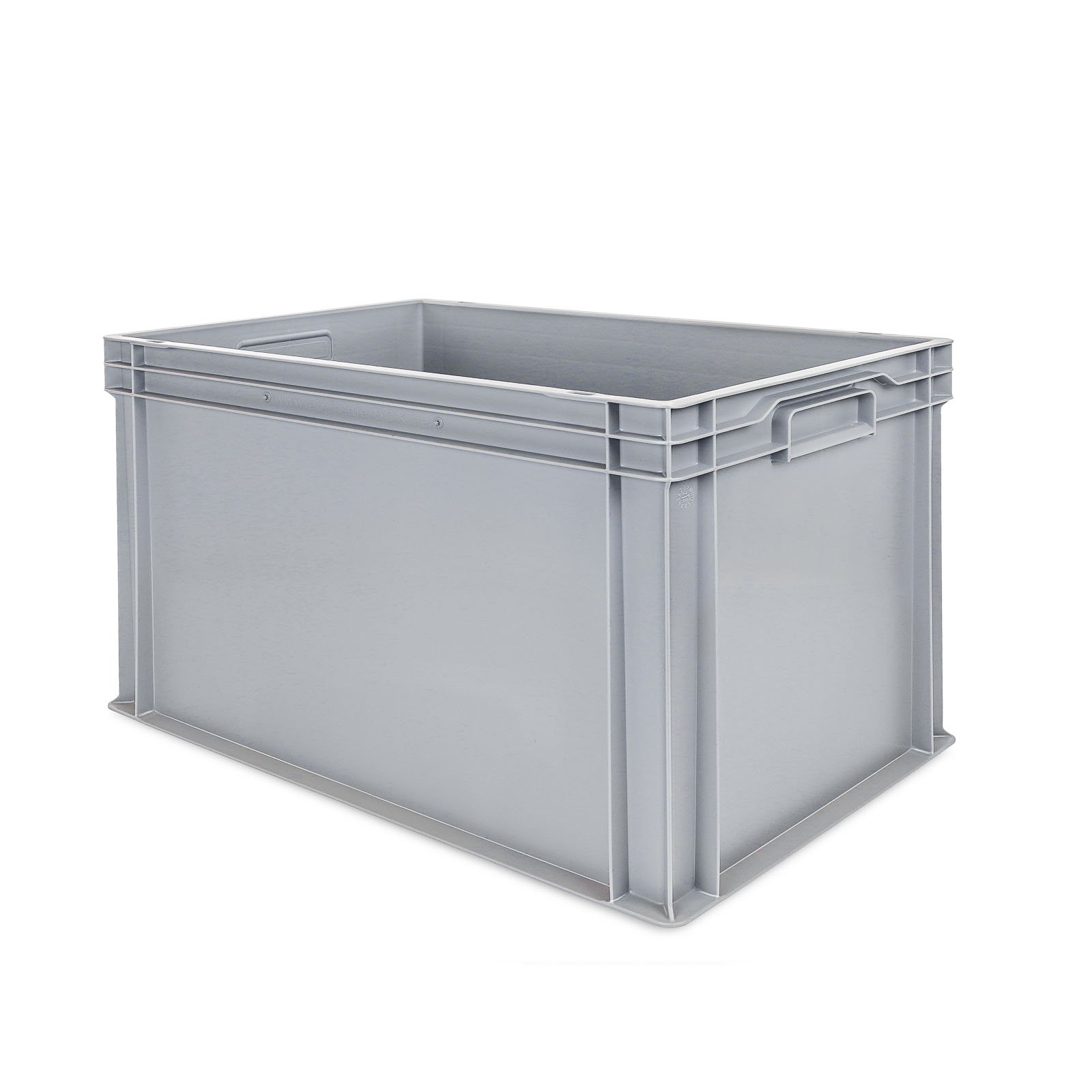 2er Set - UNISTA Eurobehälter mit geschlossenen Griffen 64-420 - grau