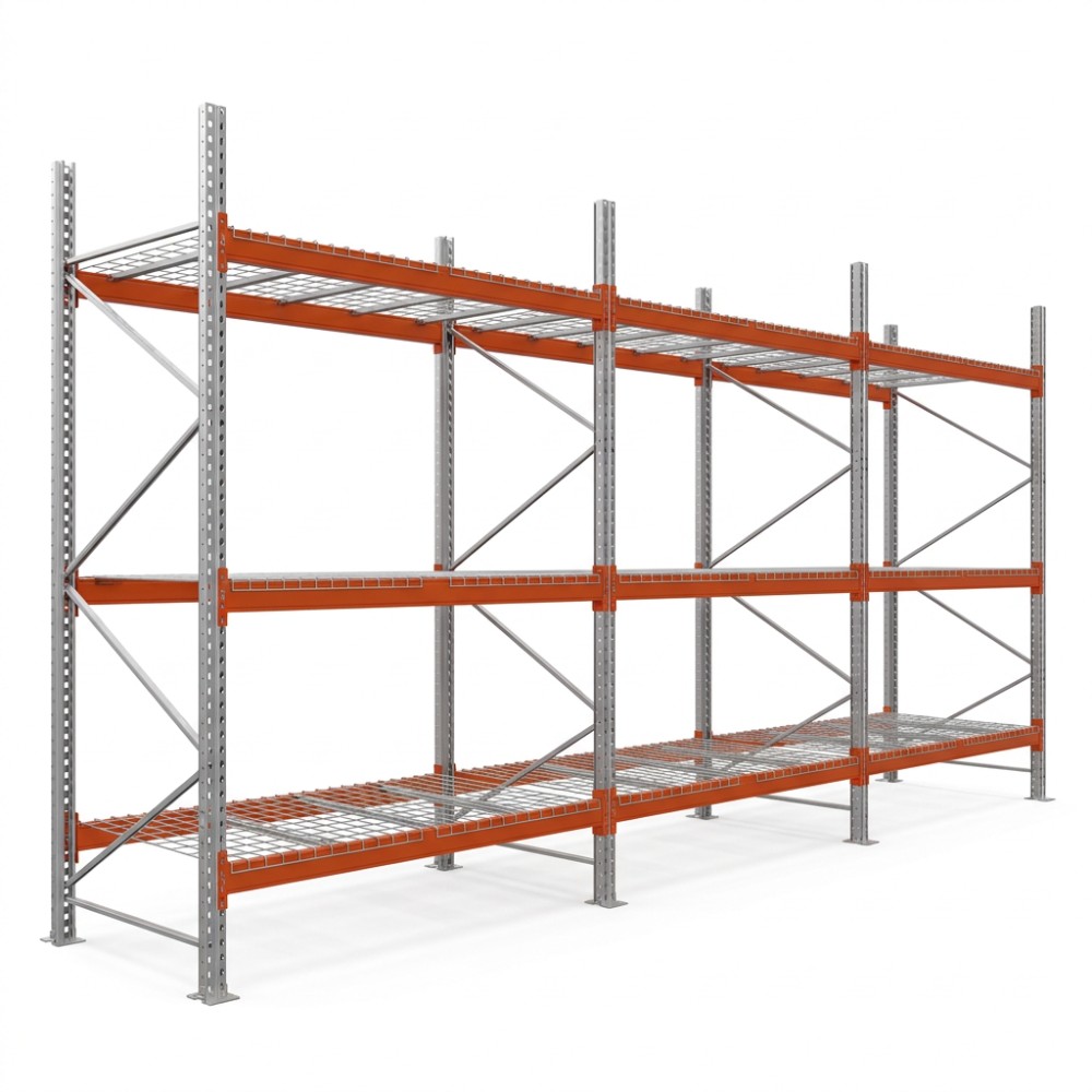 Palettenregale - Grundregal - 500 - 185 - 110 - 3 - 1000 - 3 - Wire mesh