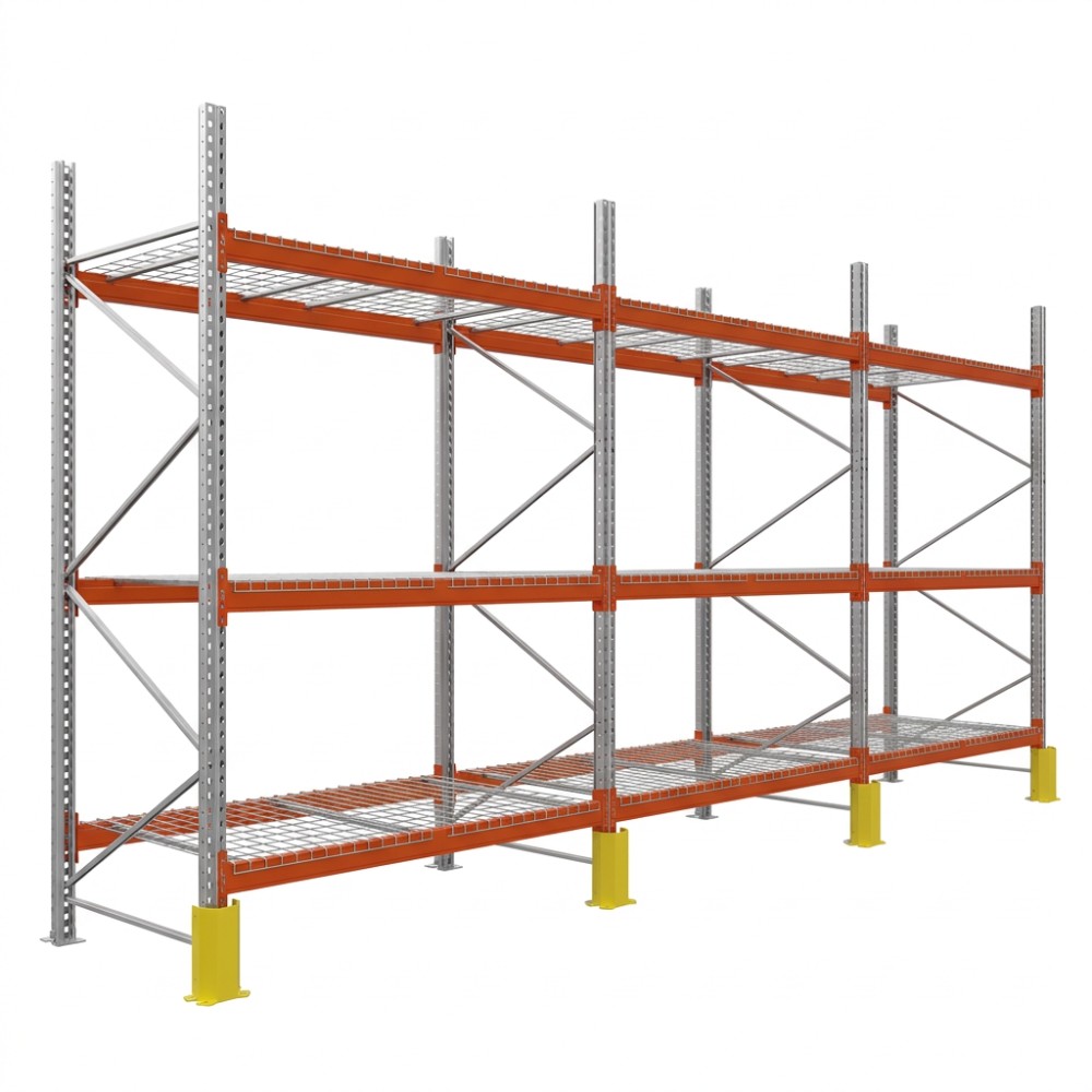 Palettenregale - Grundregal - 350 - 270 - 110 - 3 - 500 - 3 - wire mesh - protector