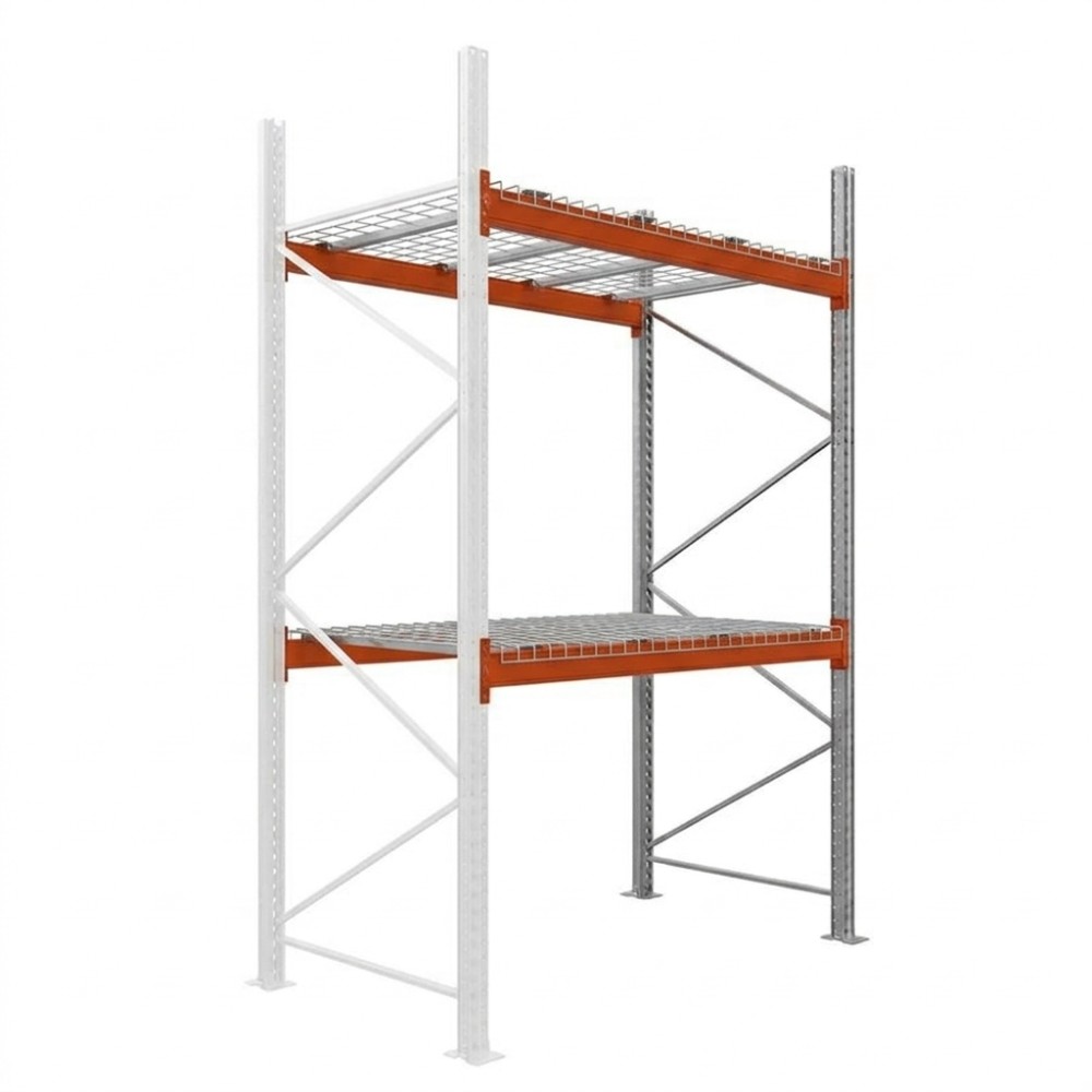 Palettenregale - Anbauregal - 350 - 185 - 110 - 2 - 1000 - 1 - Wire mesh