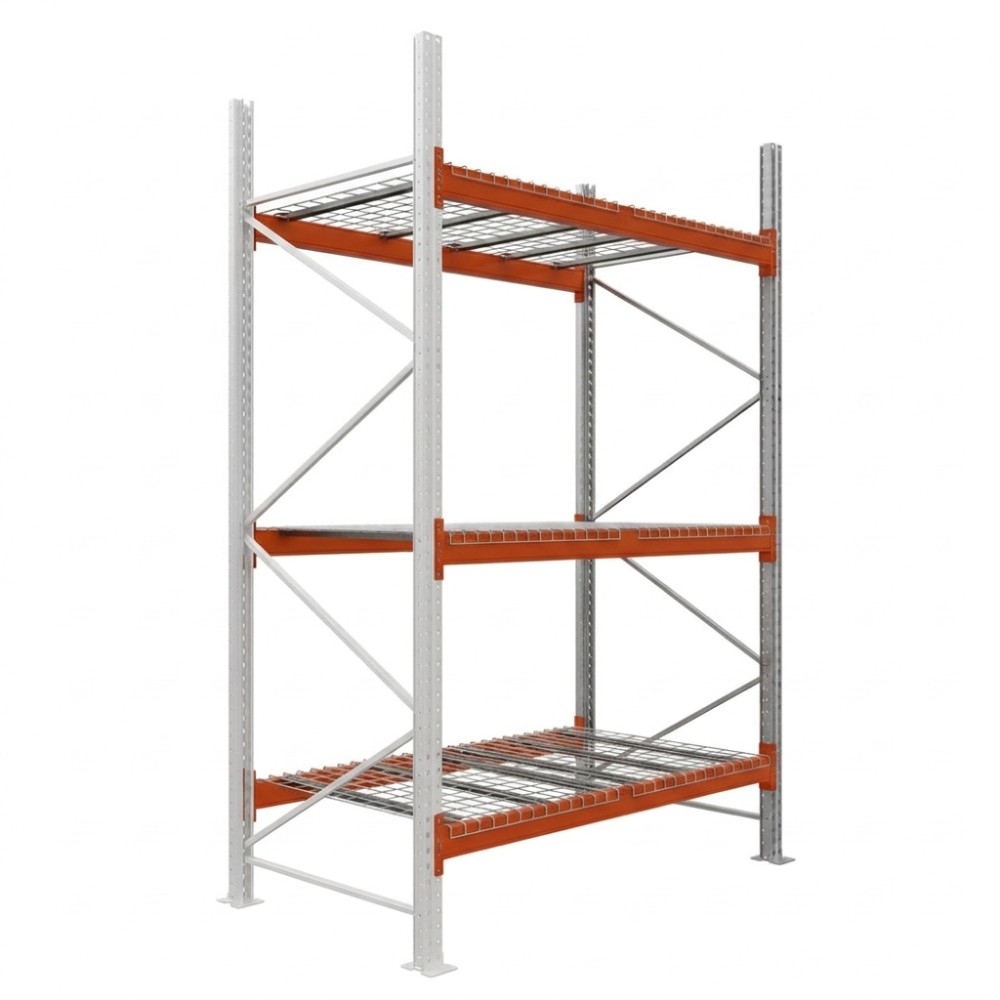 Palettenregale - Anbauregal - 600 - 185 - 110 - 3 - 1000 - 1 - Wire mesh
