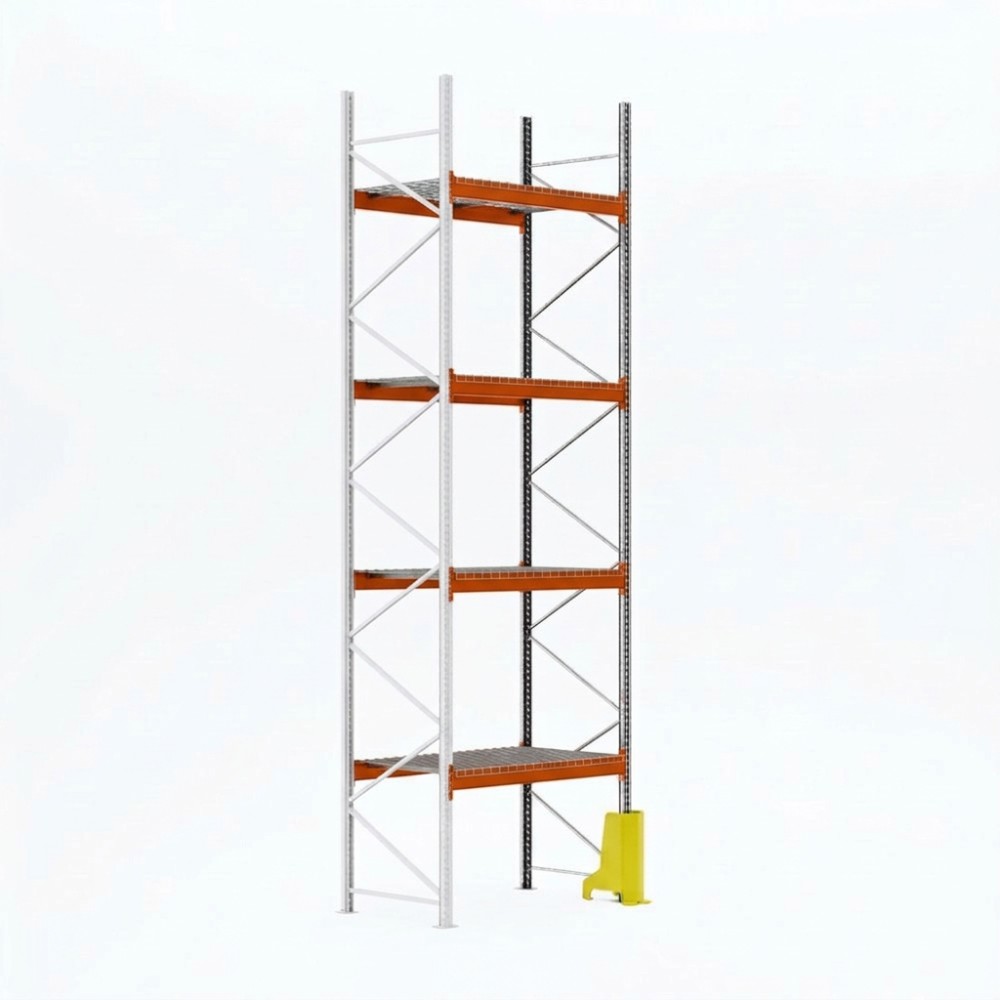 Palettenregale - Anbauregal - 600 - 185 - 110 - 4 - 1000 - 1 - wire mesh - protector