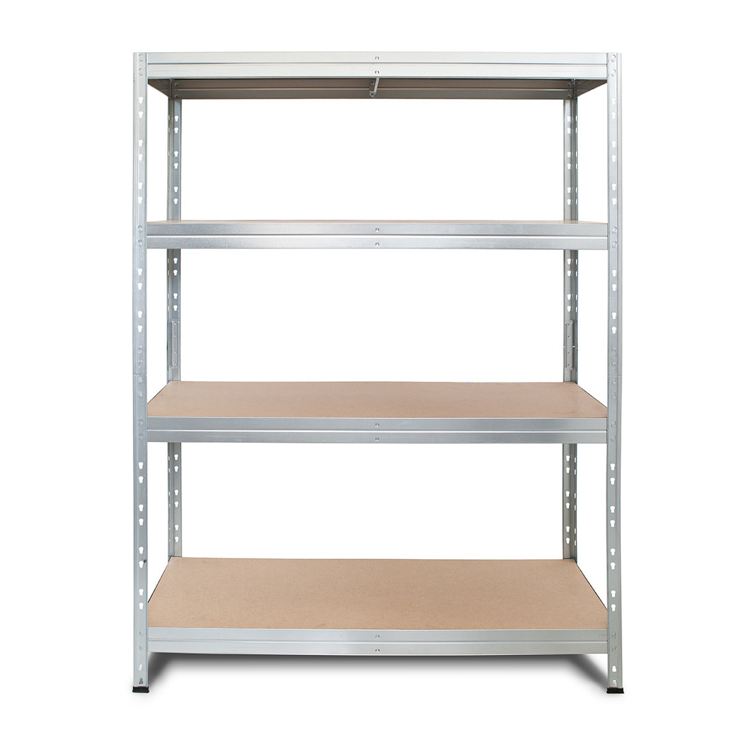 Schwerlastregal RIVET PRO 180x120x45 Spanplatte 4 Ebenen Verzinkt