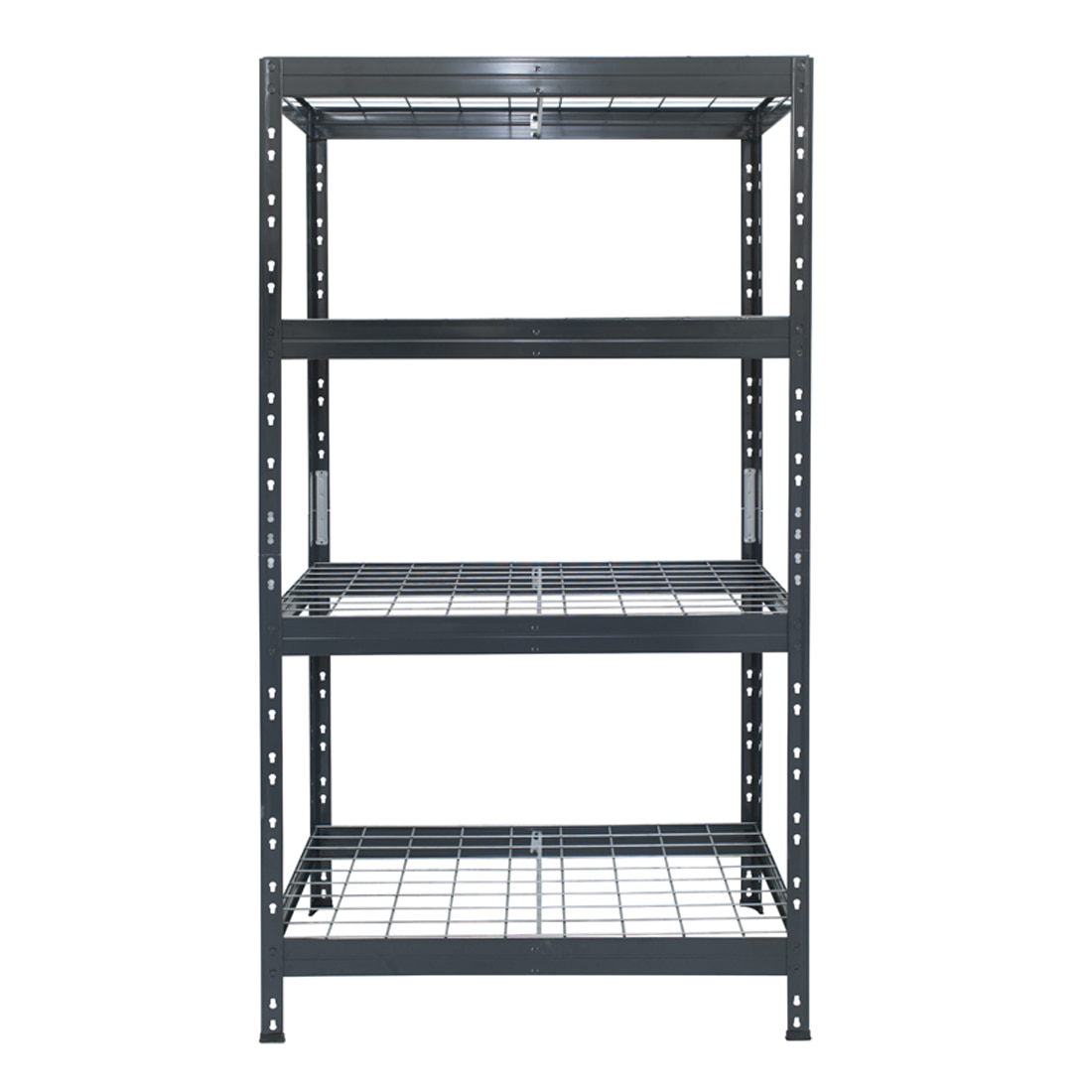 Schwerlastregal RIVET PRO 180x90x45 Stahlgitterboden 4 Ebenen Anthrazitgrau