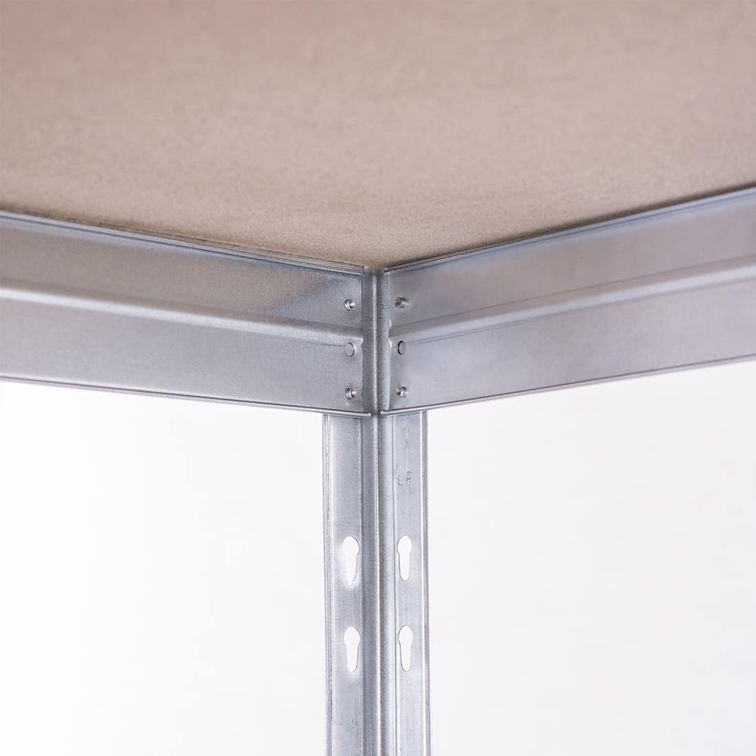Schwerlastregal RIVET PRO 252x150x45 Spanplatte 6 Ebenen Verzinkt