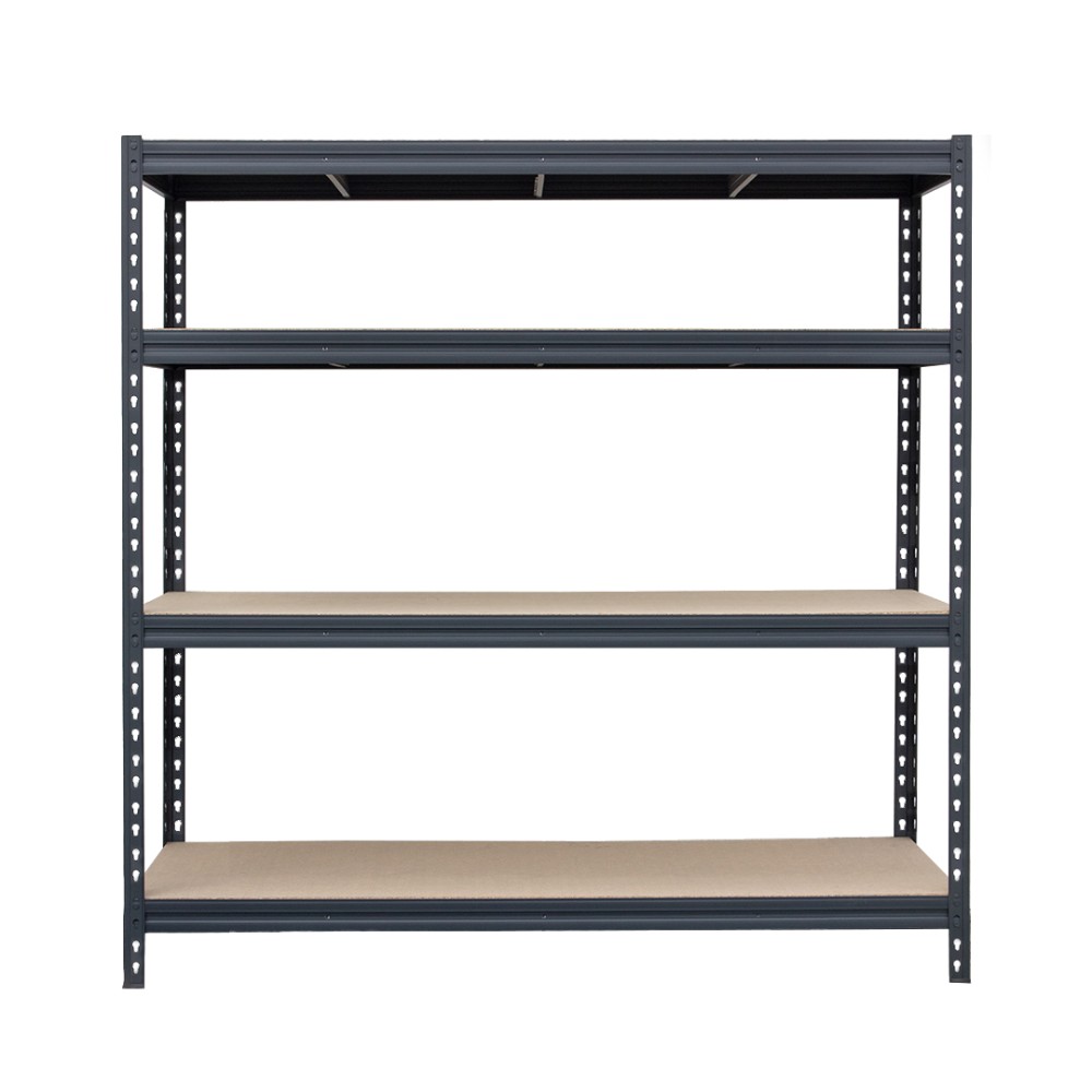 Schwerlastregal BULLRACK RIVET PRO 200x200x60 Spanplatte 5 Ebenen Anthrazitgrau