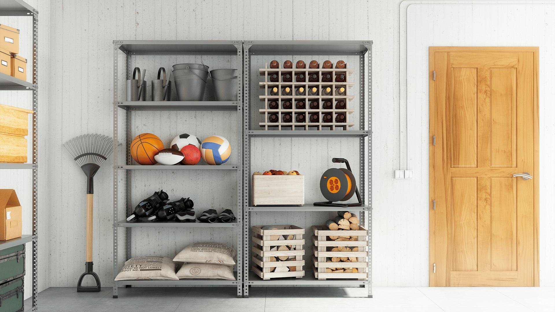 Schraubregal aus Metall 