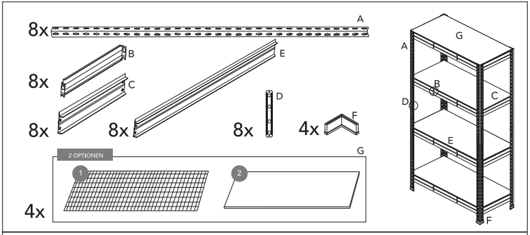 RIVET-Steckregal schnell und effizient aufbauen