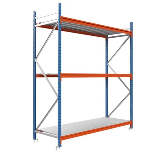 Weitspannregal mit Metallböden