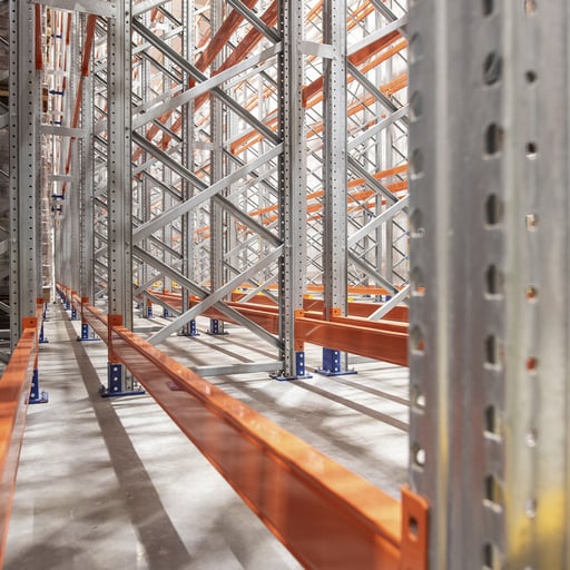 Palettenregal Grundregal, 2 Felder, Ebenen & Maße konfigurierbar