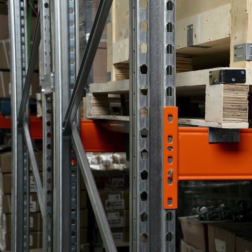 Palettenregal Grundregal, 2 Felder, Ebenen & Maße konfigurierbar