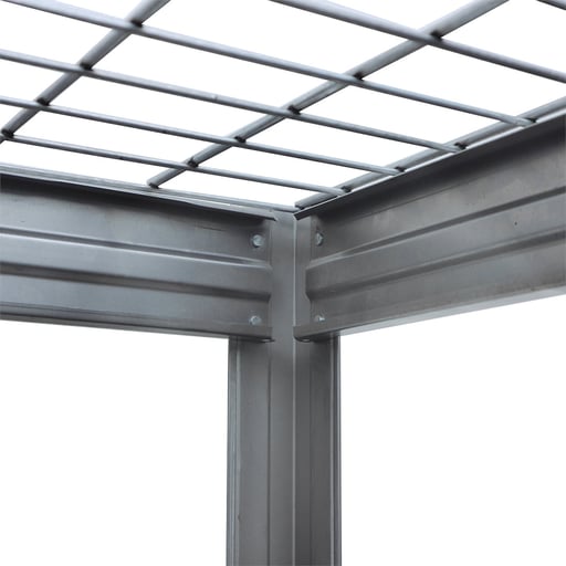 Schwerlastregal BULLRACK RIVET mit Stahlgitterböden, Höhe 200 cm