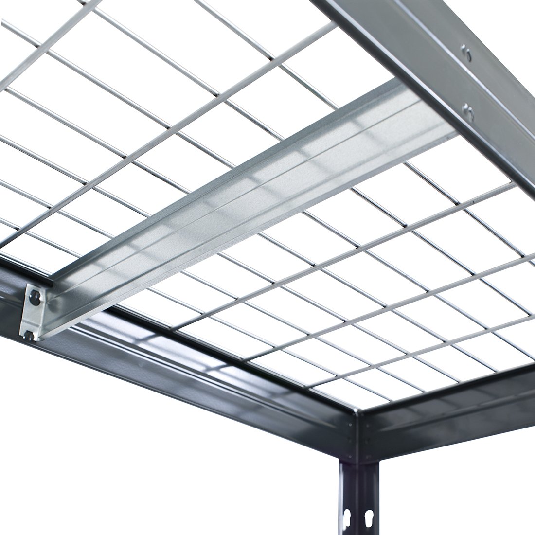 Schwerlastregal mit Stahlgitterboden RIVET, 180x120x45cm