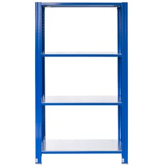 Bezšroubové kovové regál 200x80x30cm T profil, 4 police