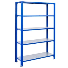 Bezšroubové kovové regál 200x120x40cm T profil, 5 polic