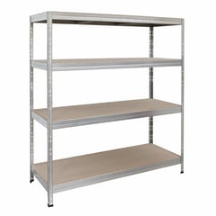 Schwerlastregal RIVET 180x150x60cm, 4 HDF-Platten, verzinkt