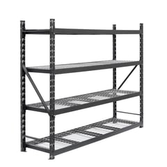 Kovový regál STRONG 183x180x60cm, 4x sieťová polica, 800kg na policu, antracitová farba