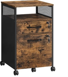 Rollcontainer abschließbar, Metall, Universalrollen, 69x42x44cm
