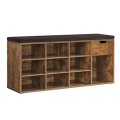 Schuhbank mit Schublade und Sitzpolster, 48x104x30cm
