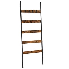 Leiterregal mit 5 Sprossen, Stahl-Holz Design, 176x65cm