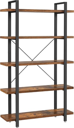 Stabiles Standregal, 5 Ablagen, 177.5x105x33.5cm