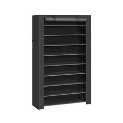 Schuhschrank aus Stoff, Grau, 162x85x28cm