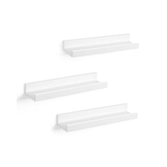 Schwebende Wandregale, 3er Set, Weiß, 5x38x10cm