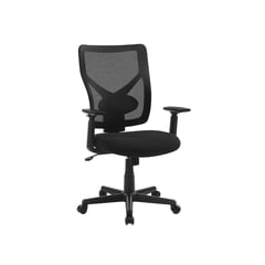 Schreibtischstuhl, Netzoptik, Schwarz, 100.5-112.5x53x52cm