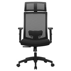 Ergonomischer Drehstuhl, Netzbespannung, Schwarz, 116-133x68,5x50cm