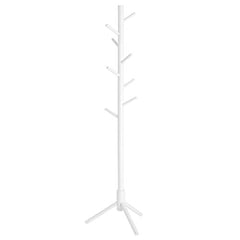 Garderobenständer, Baumform, Massivholz, Weiß, 175x47x47cm