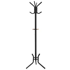 Garderobenständer aus Metall, stabil, Schwarz, 176x49x49cm