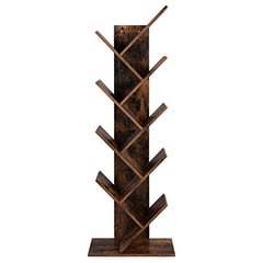 Bücherregal, 8 Ebenen, Holz, 141.5x50x25cm