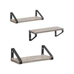 Wandregal, Industriedesign, 3er Set, 10x30-35-40x12cm