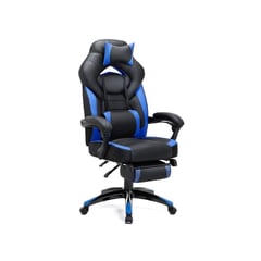 Ergonomischer Gaming Stuhl, Fuß- und Lendenstütze, 120-128x70x70cm