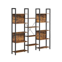 Wohnzimmerregal Industrie-Design, 14 Ablagen, Metallgestell, 166x158x24cm