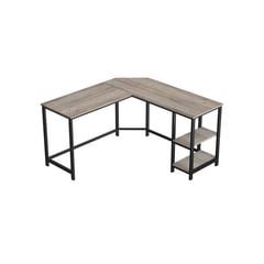 Eckschreibtisch, Industrielook, 2 Ablagen, 75x138x138cm