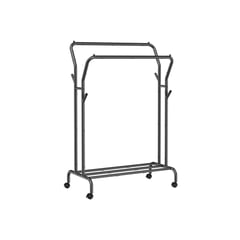 Kleiderständer auf Rollen, 2 Kleiderstangen 155x103.5x52.5cm