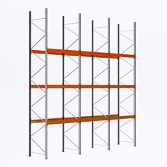 Základný paletový regál|3 moduly