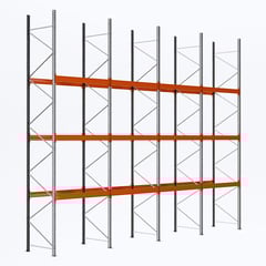 Základný paletový regál|4 moduly
