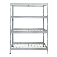 Schwerlastregal RIVET mit Stahlgitterboden, Höhe 180 cm