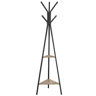 Garderobenständer, Baumform, 2 Ablagen, Industrie-Design, 179x49,5x49,5cm - Hover